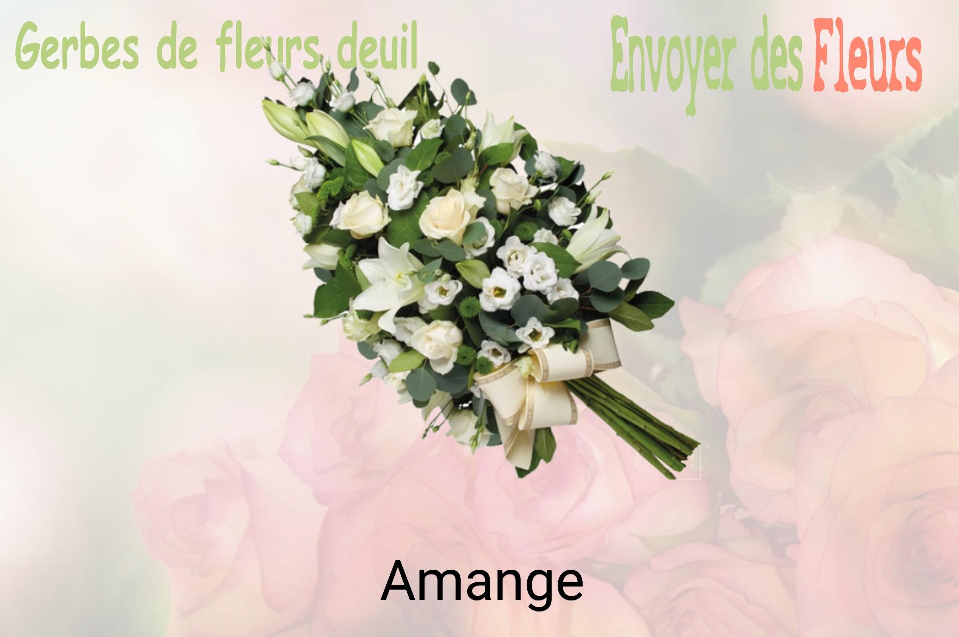 Gerbe de fleurs de deuil livrée à Amange